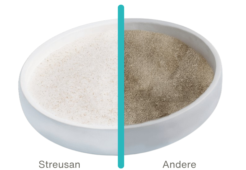Streusan im Vergleich zu anderer Streu